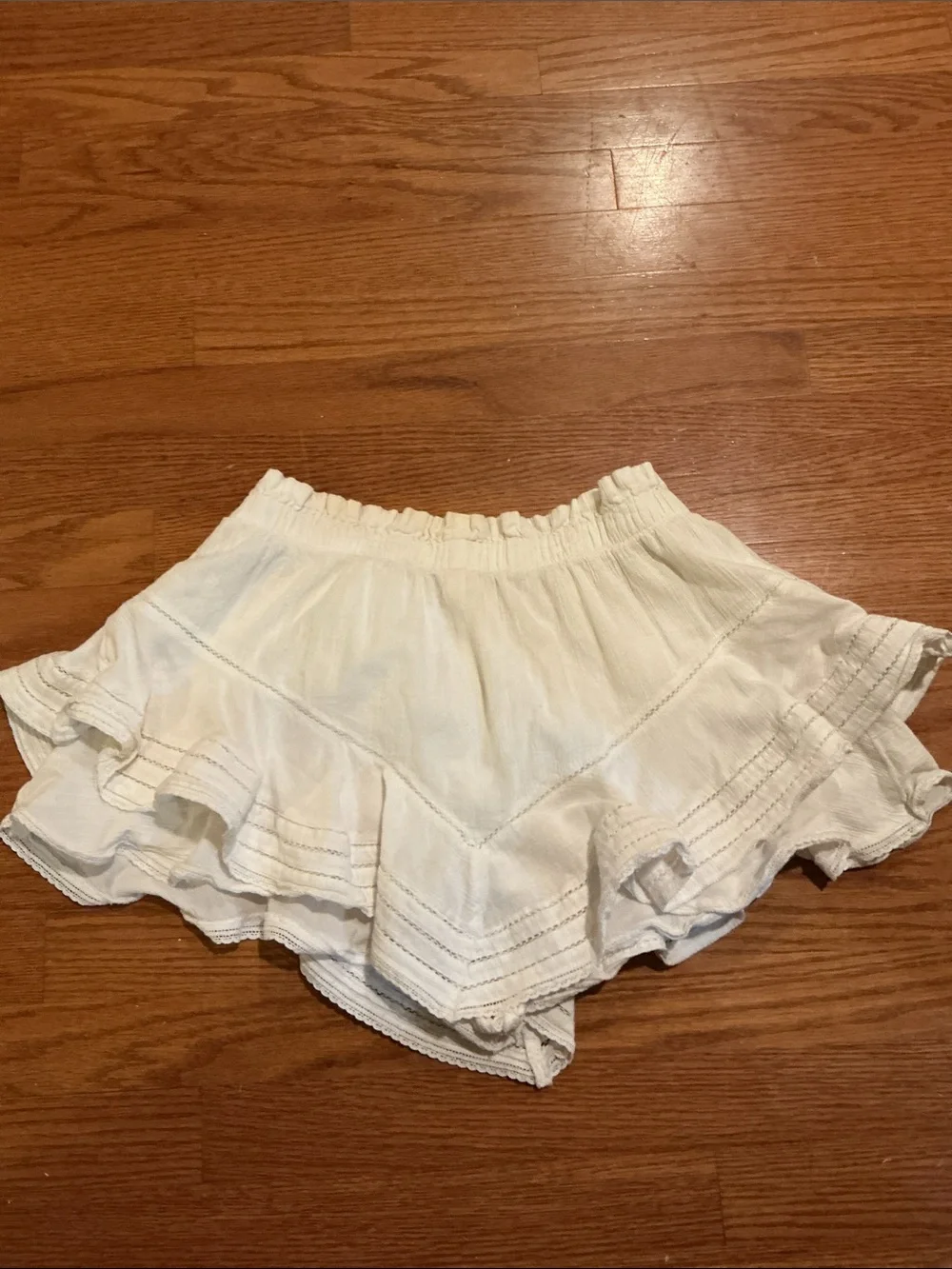 Aerie White Ruffle Skirt